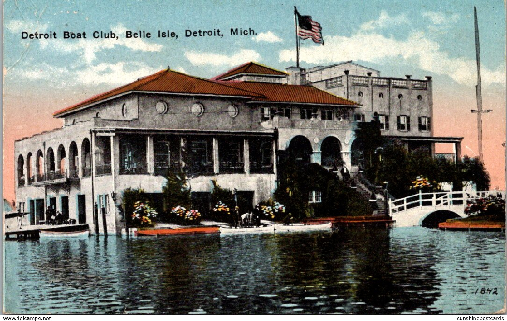 Michigan Detroit Belle Isle Detroit Boat Club 1916 - Detroit