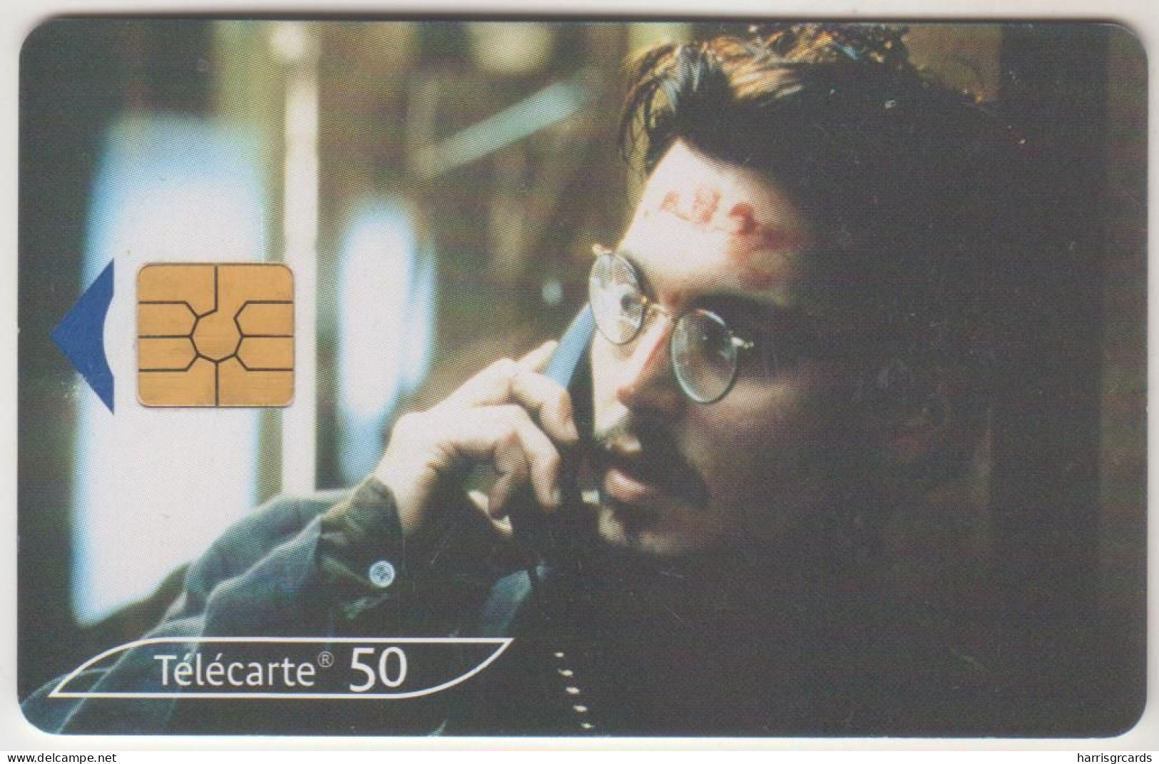 FRANCE - Telephone Et Cinema N.15 - Johnny Depp, Chip:GEM2 (Black/Grey), 50 U, 11/00, Used - 2000