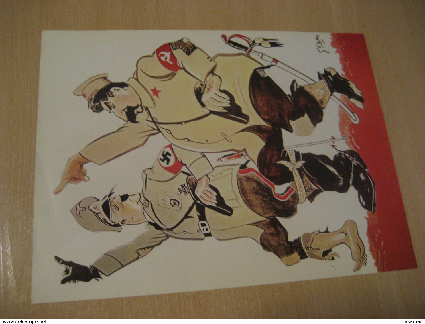 Spanish Idiom WW2 WWII Military Poster Affiche Cutout ... ? 30 X 22 Cm Ref.9 - Altri & Non Classificati