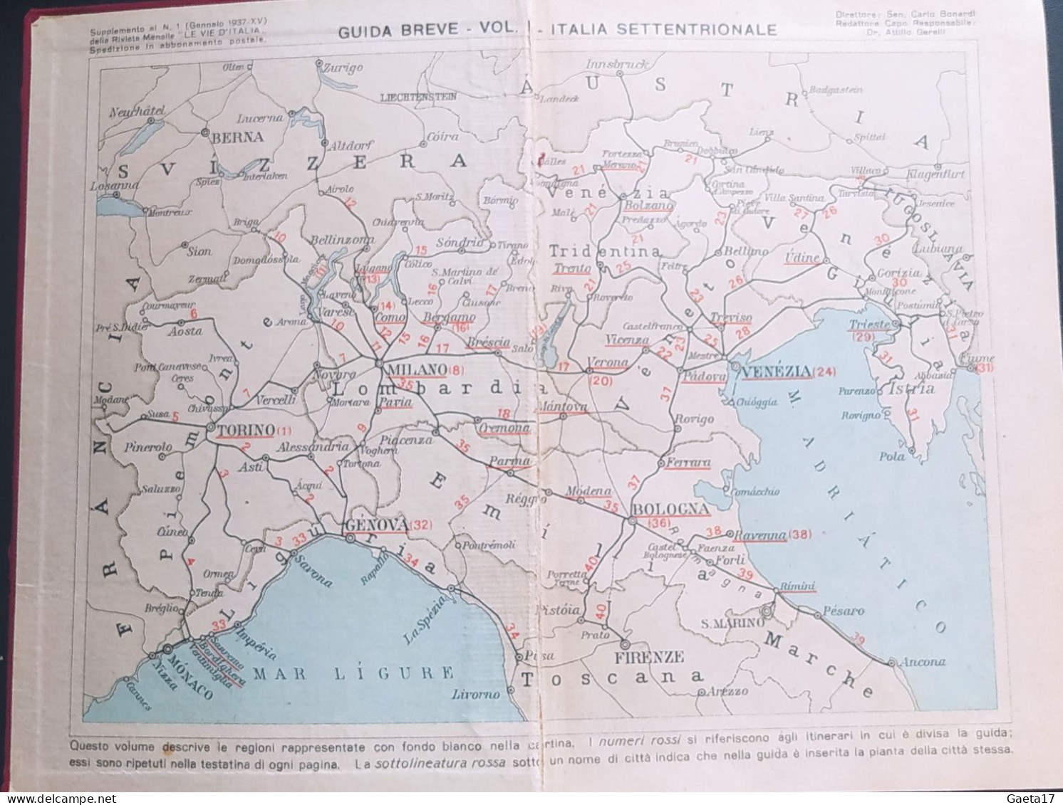 Confederazione Turistica Italiana - Guida Breve Italia (1937-40) - Tourisme, Voyages
