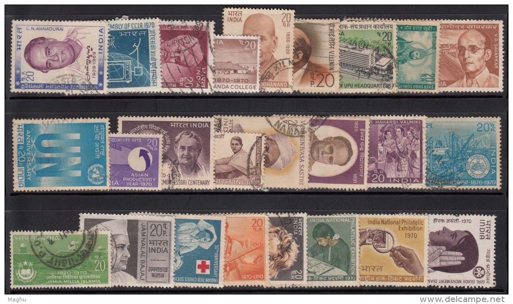 India Used  1970 Year Pack, (Sample Image) - Annate Complete