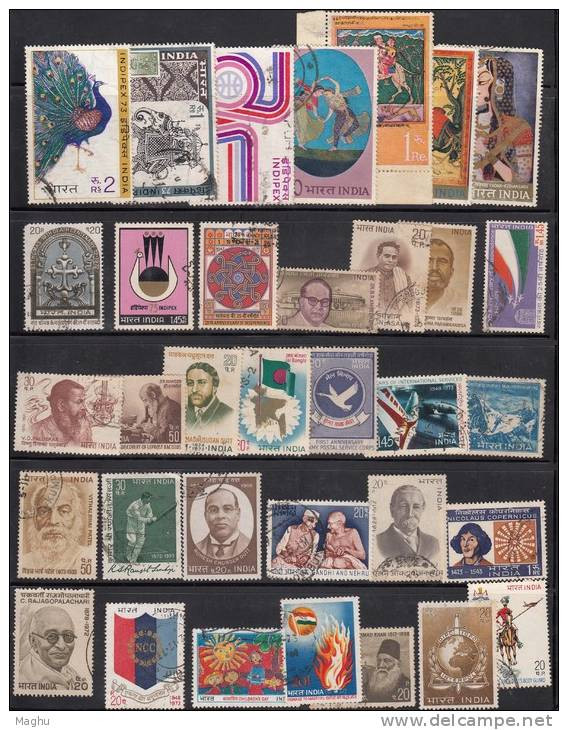 India Used 1973 Year Pack, (Sample Image) - Années Complètes