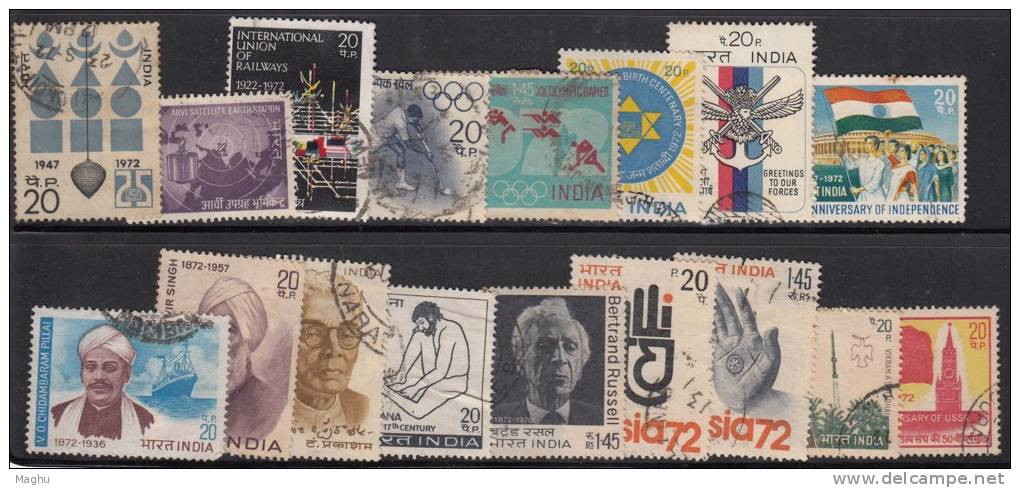 India Used Year Pack 1972, (Sample Image) - Años Completos