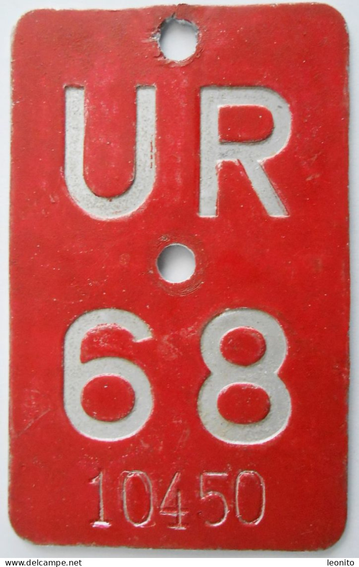 Velonummer Uri UR 68 - Plaques D'immatriculation