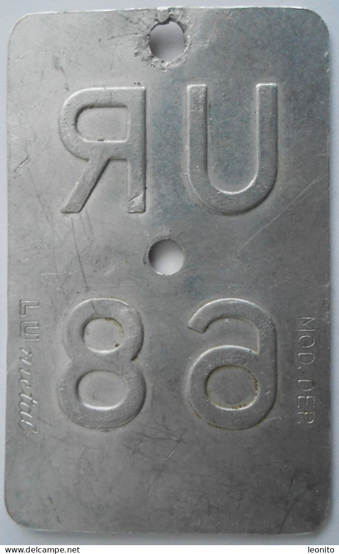 Velonummer Uri UR 68 - Number Plates