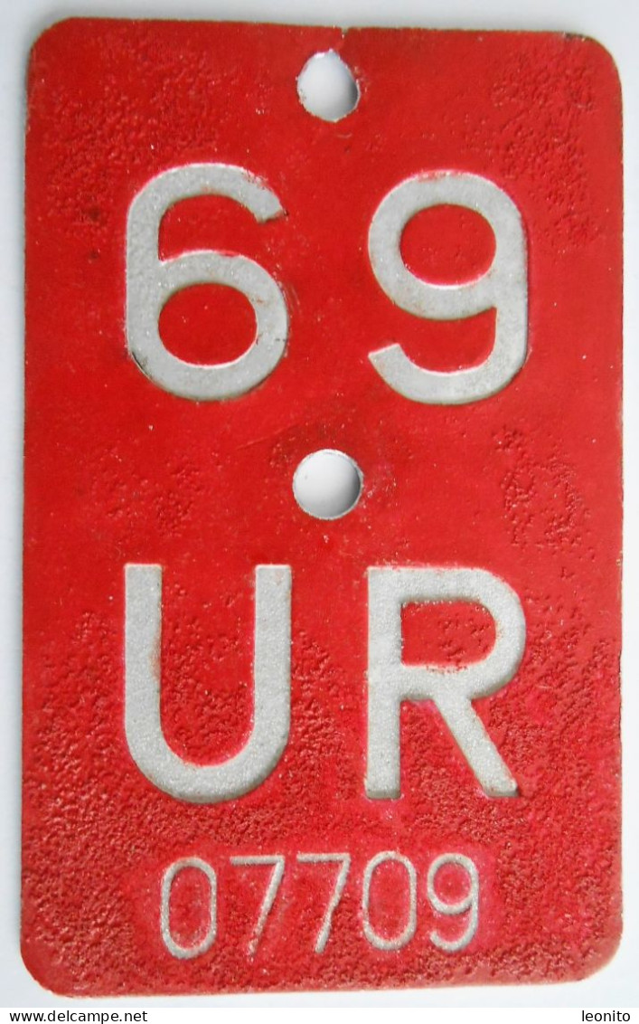 Velonummer Uri UR 69 - Kennzeichen & Nummernschilder