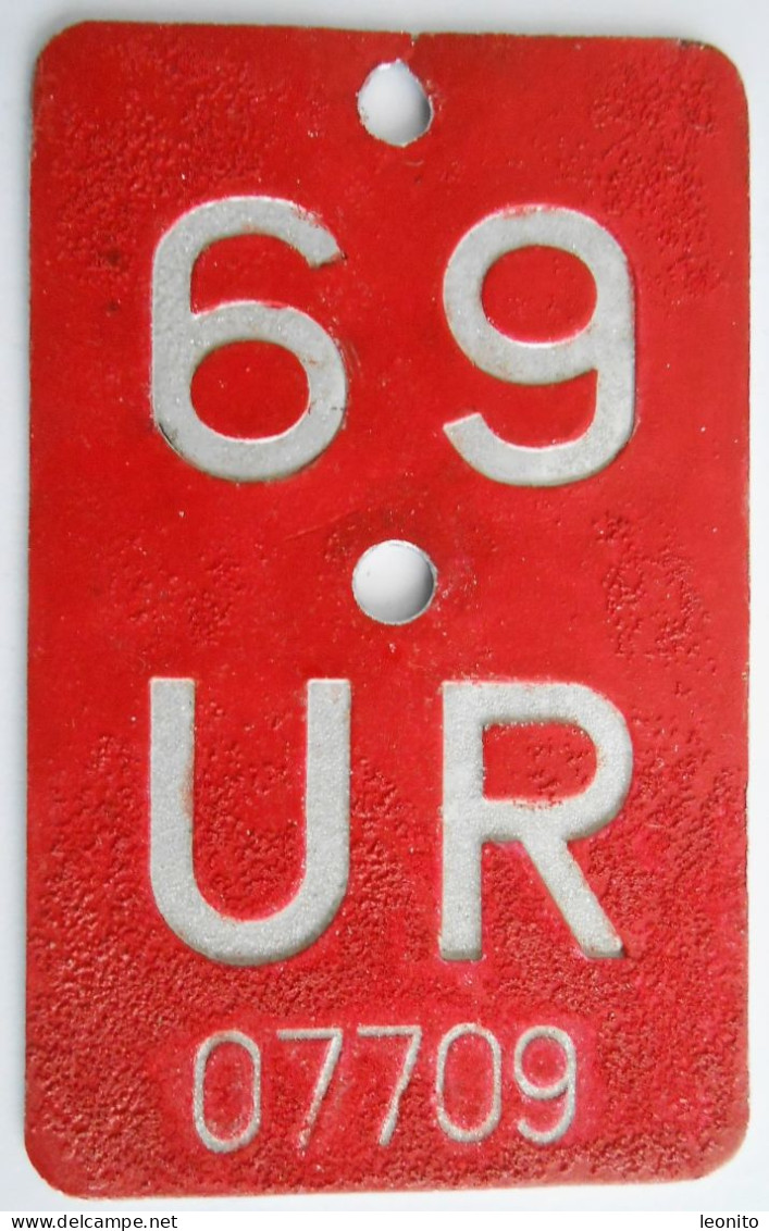 Velonummer Uri UR 69 - Plaques D'immatriculation