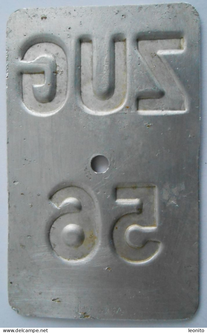 Velonummer Zug ZG 56 - Number Plates