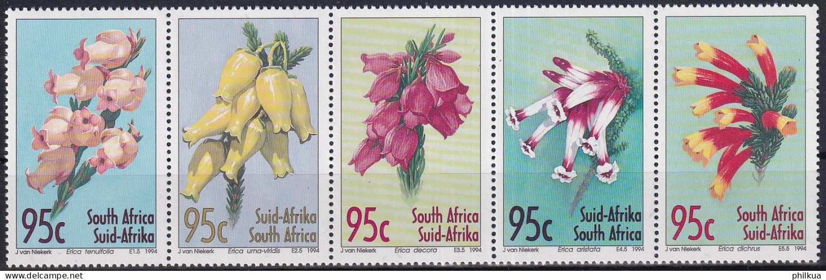 MiNr. 944 - 948 Südafrika 1994, 30. Sept. Glockenheiden - Postfrisch/**/MNH  - Ungebraucht