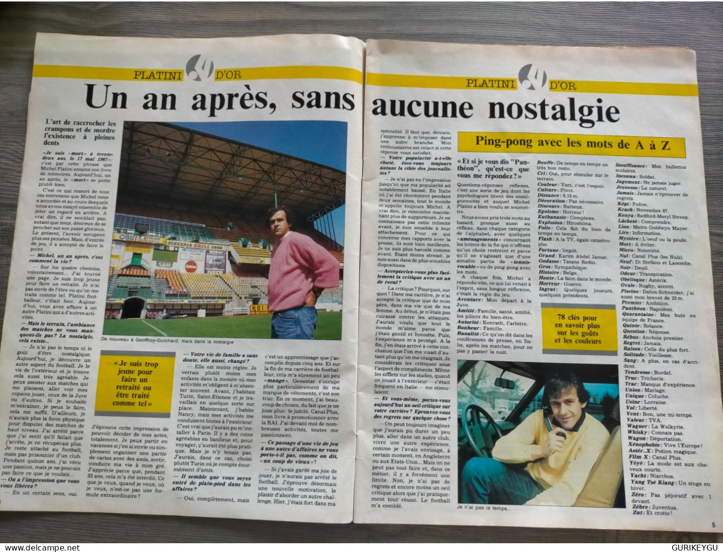 Supplément à  L'est Républicain Michel PLATINI D'or Jubilé  22/05/1988 ASNL   AS NANCY LORRAINE - Libros