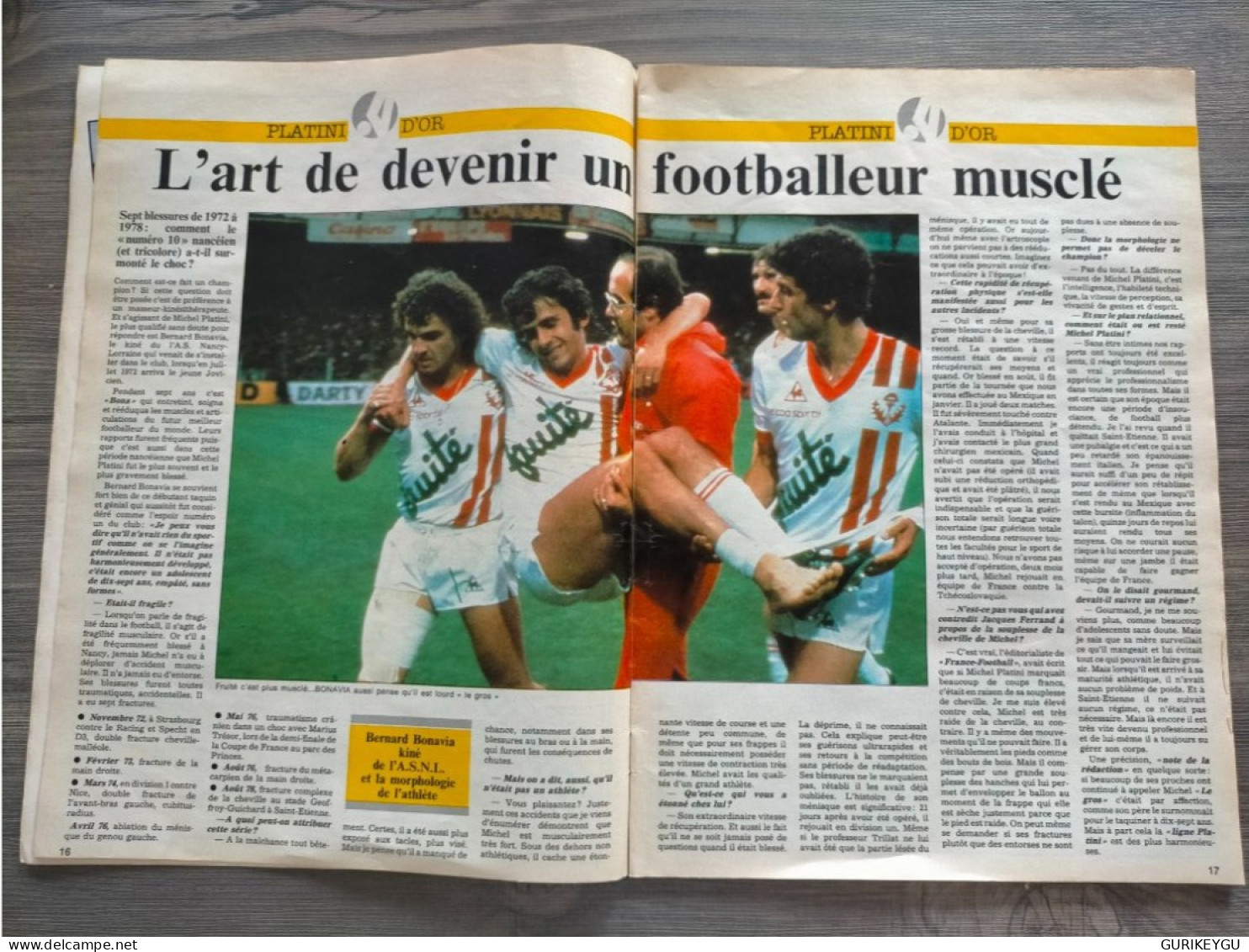 supplément à  l'est républicain Michel PLATINI D'or Jubilé  22/05/1988 ASNL   AS NANCY LORRAINE