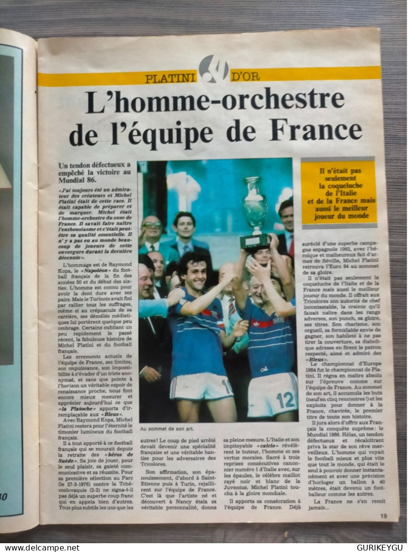 supplément à  l'est républicain Michel PLATINI D'or Jubilé  22/05/1988 ASNL   AS NANCY LORRAINE