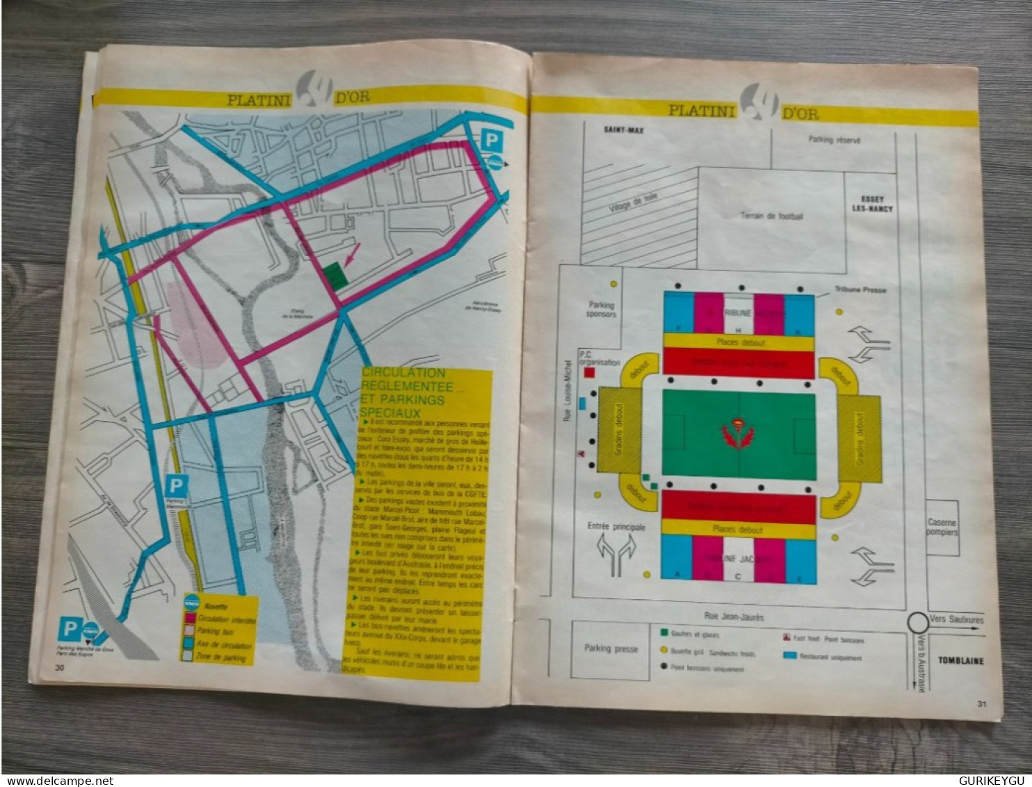 supplément à  l'est républicain Michel PLATINI D'or Jubilé  22/05/1988 ASNL   AS NANCY LORRAINE