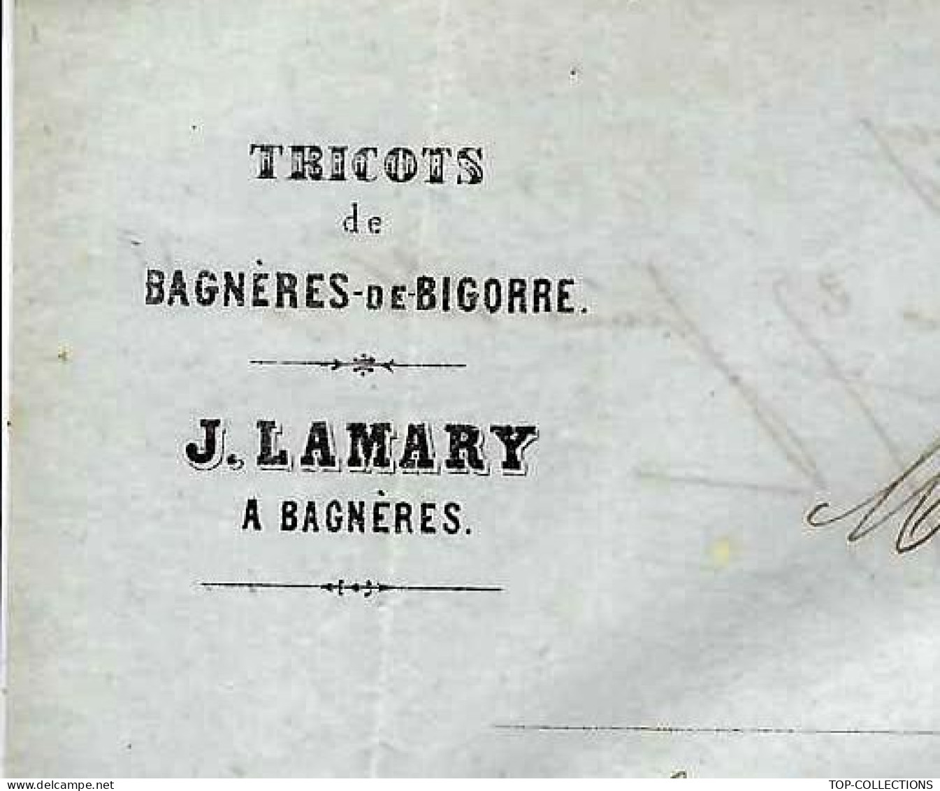 1862 ENTETE TRICOTS De Bagnères De Bigorre J.Lamary  Pour Les Actionnaires Des Moulins D’Albi (Tarn) V.HISTORIQUE - 1800 – 1899