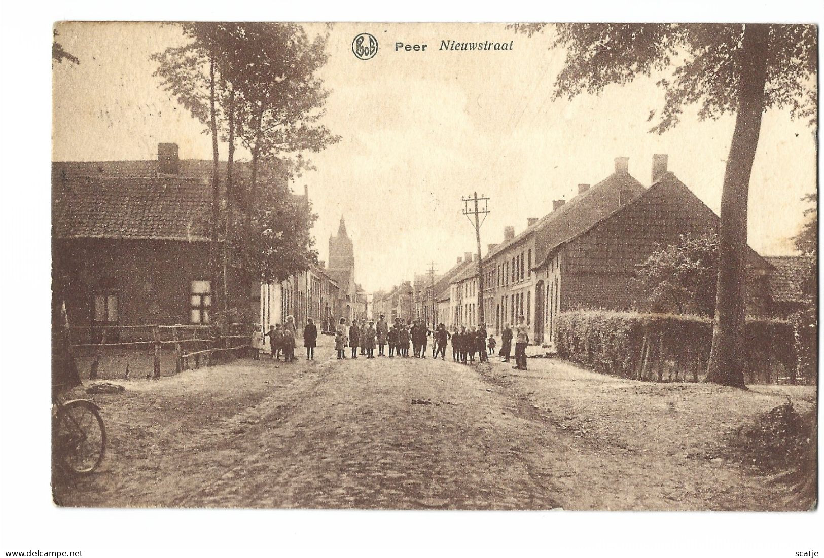 Peer.  -   Nieuwstraat.   -   PRACHTIGE KAART!   -   1923   Naar   Louvain - Peer