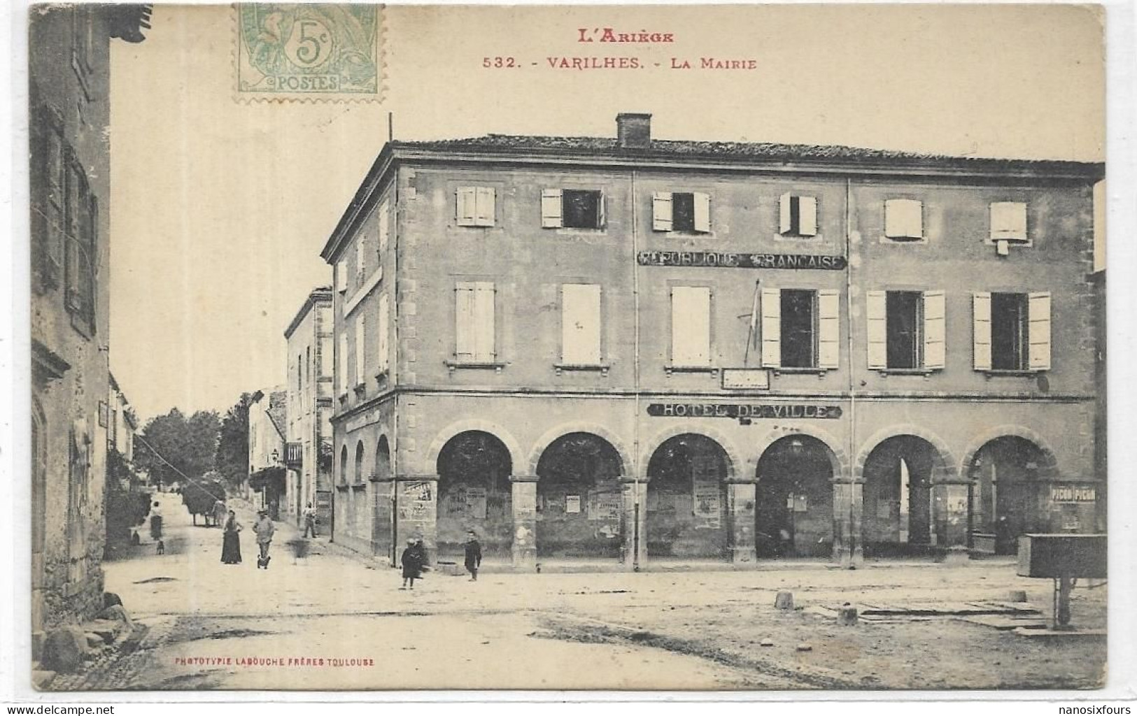 D 09.VARILHES. LA MAIRIE.  CARTE ECRITE - Varilhes