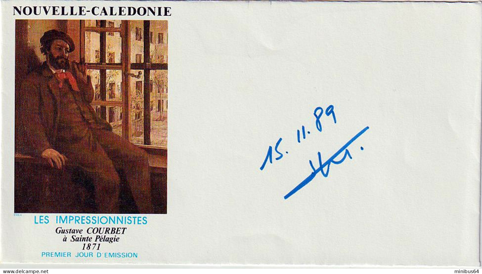 Nouvelle Calédonie - Epreuve Artiste - BAT - Les Impressionnistes - N° 585 Manet Et 586 Corot - Carte Et Enveloppe - Andere & Zonder Classificatie