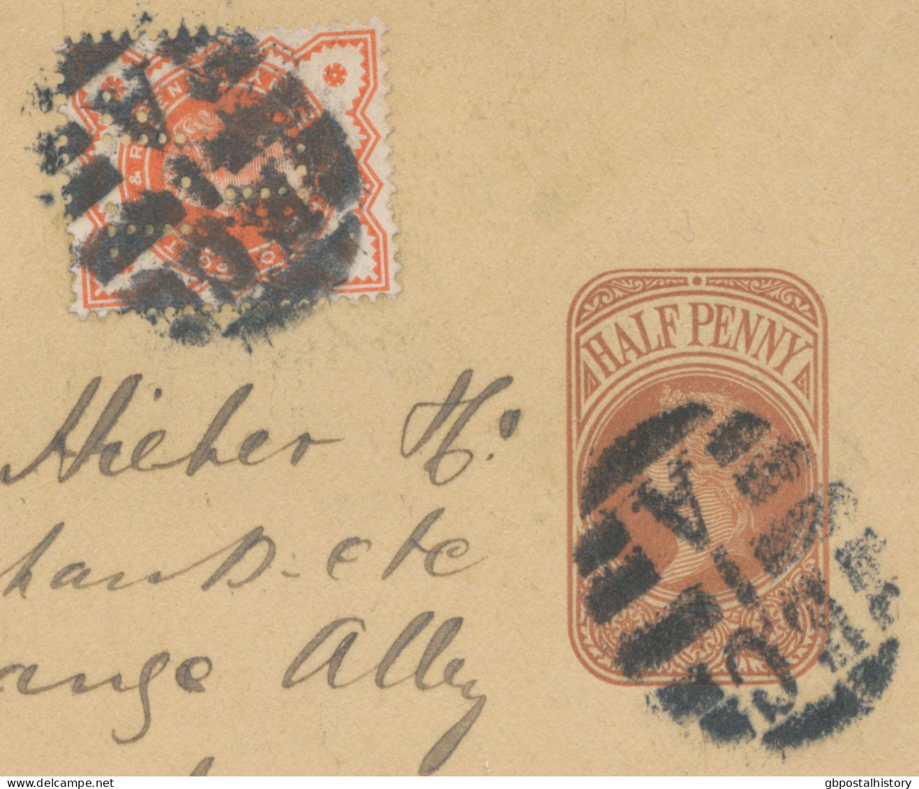 GB 1898, QV ½d Brown Superb Wrapper Together With Jubilee ½d Vermilion (Perfin: "T.F / L" With Clear Barred Cancel "E.C - Cartas & Documentos