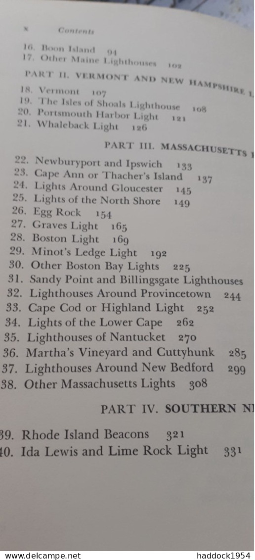 The Lighthouses Of New England 1716-1973 Dodd Mead And Company 1973 - Architektur