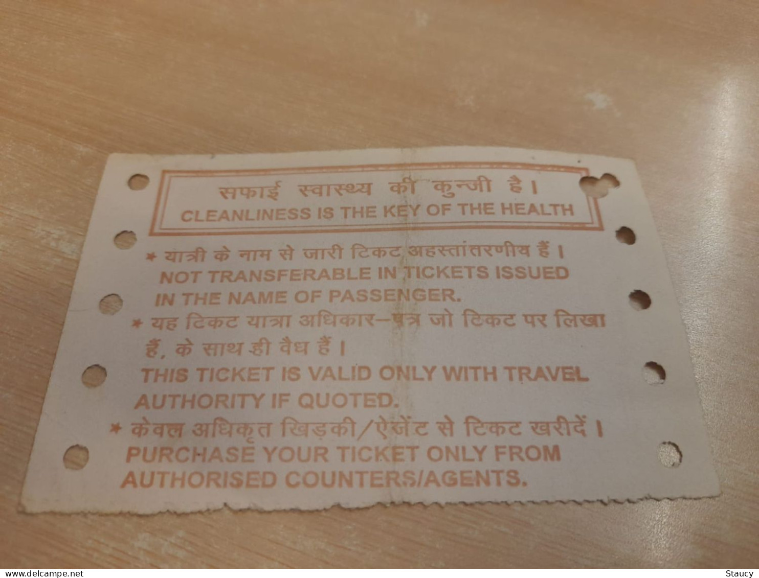 India Old / Vintage - Indian Railway / Train Ticket As Per Scan - Mundo