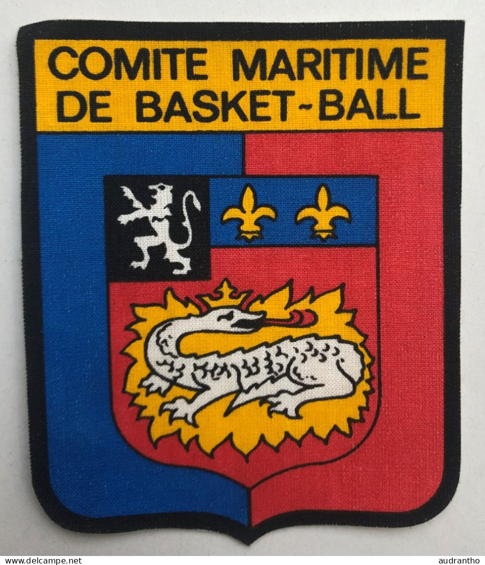 écusson Vintage Basketball - Comité Maritime De Basket-ball - Blason Du HAVRE - Bekleidung, Souvenirs Und Sonstige