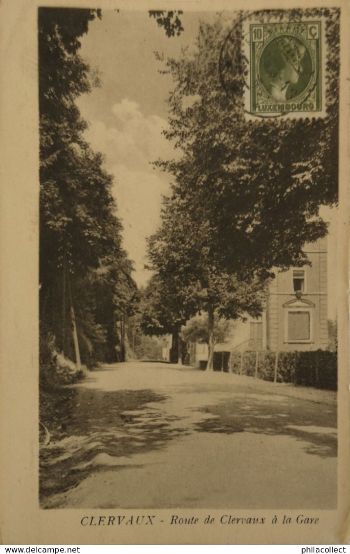 Clervaux  (Luxembourg) Route De Clervaux A La Gare 1923 - Clervaux