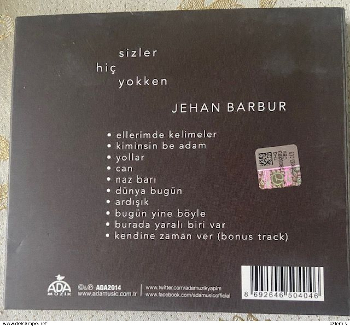 JEHAN BARBUR,SIZLER HIC YOKKEN ,CD - Música Del Mundo