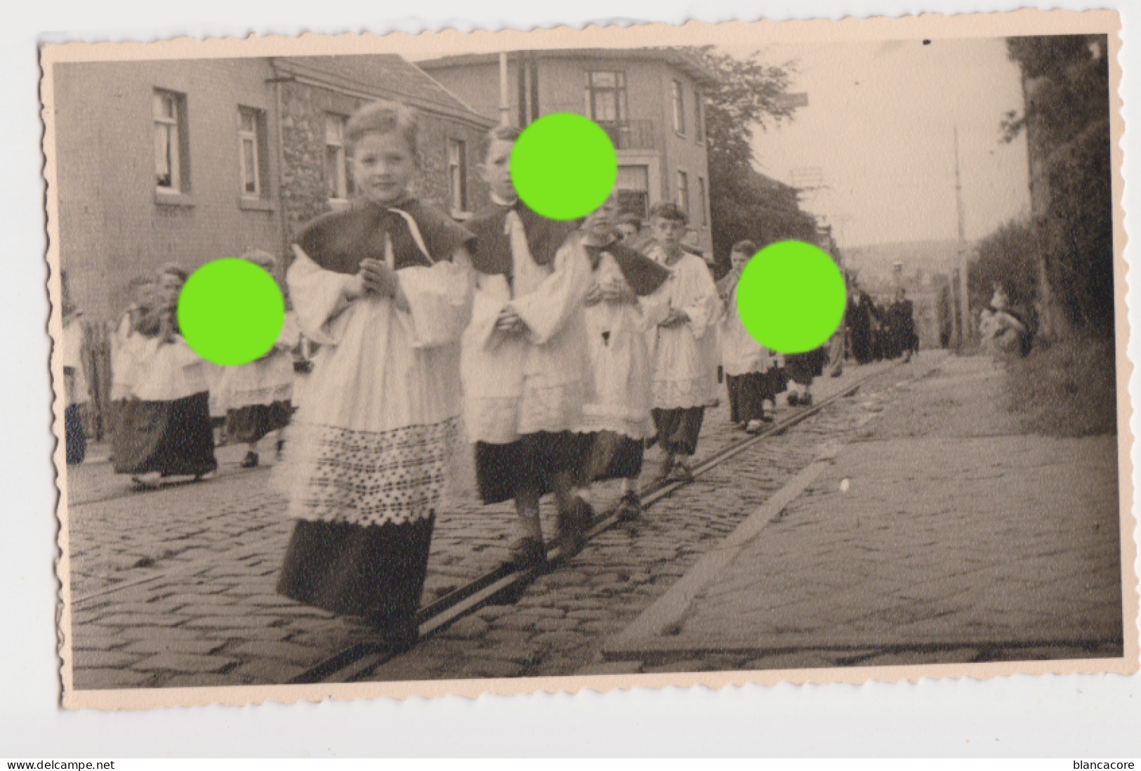 STEMBERT ( Verviers )  Carte-photo Vers 1950 D'une Procession Dans La Rue Calamine - Verviers