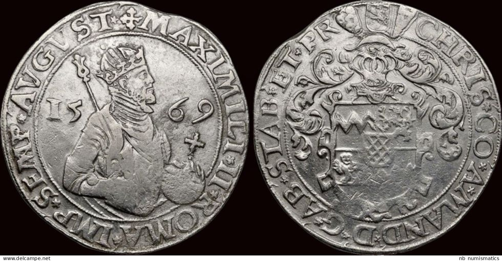 Southern Netherlands Stavelot (abby) Christophe De Manderscheid Rixdaler 1569 - 651-1794 Reichsabtei Stablo-Malmedy