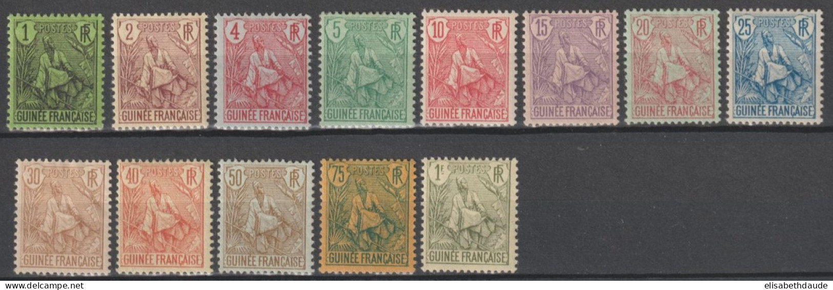 GUINEE - 1904 - YVERT N° 18/30 * MH - COTE = 255 EUR. - Ongebruikt