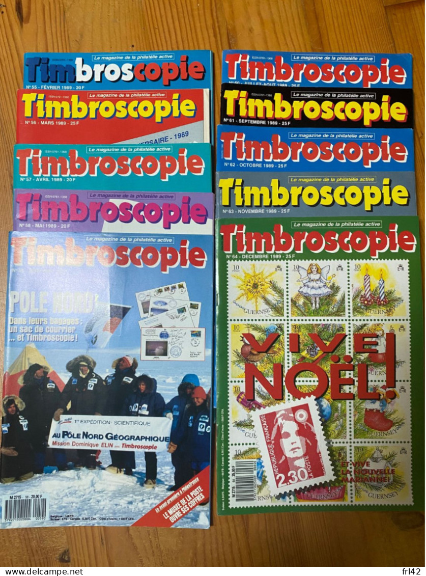 Timbroscopie Année 1989 Sauf Janvier N° 55 à 64 - French (from 1941)