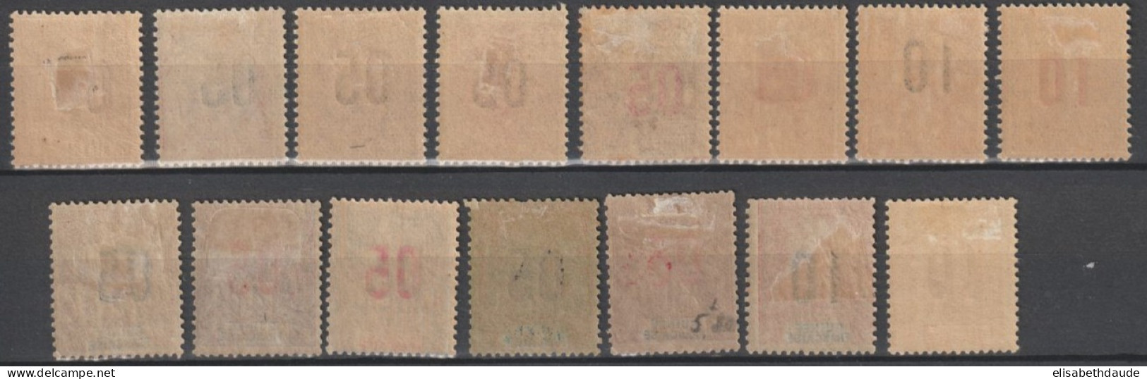 GUINEE - 1912 - SERIES COMPLETES YVERT N° 48/62 * MH - COTE = 48.5 EUR. - Unused Stamps