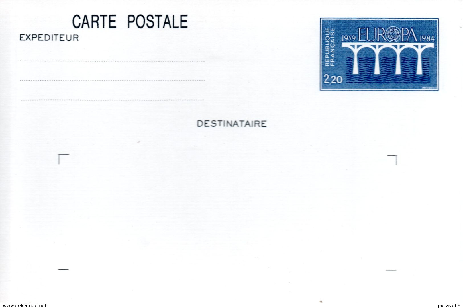 FRANCE / ENTIER POSTAL/ CARTE POSTALE N°2309-CP1 EUROPA 1984 NEUF - Cartes Postales Types Et TSC (avant 1995)