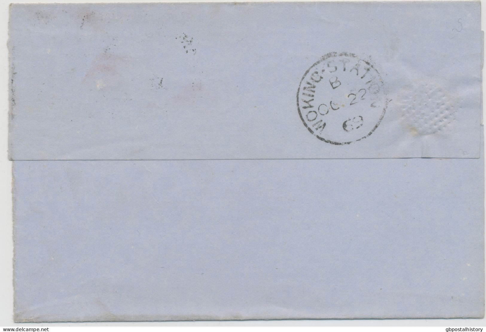 GB 21.10.1869, QV 1d Rose-red Pl.112 (TI) On Superb Wrapper With Barred Duplex-cancel "LONDON-S.E / S E / 8" (South East - Brieven En Documenten