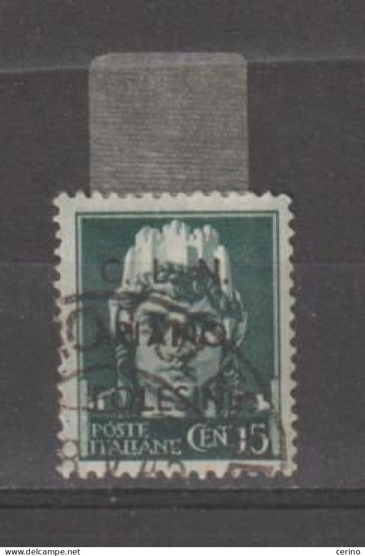 R.S.I. - C.L.N.:  1944  ARIANO  POLESINE  -  15 C. VERDE  GRIGIO  L. -  ANN. ARIANO  POLESINE  -  3  SIGLE - Lokale/autonome Uitgaven