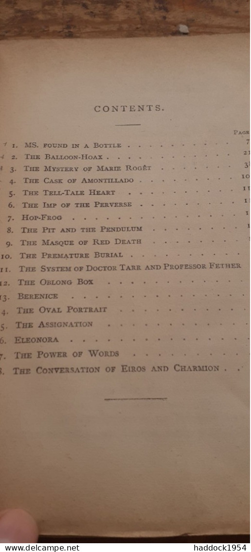 Fantastic Tales EDGAR ALLAN POE Bernhard Tauchnitz 1915 - Other & Unclassified