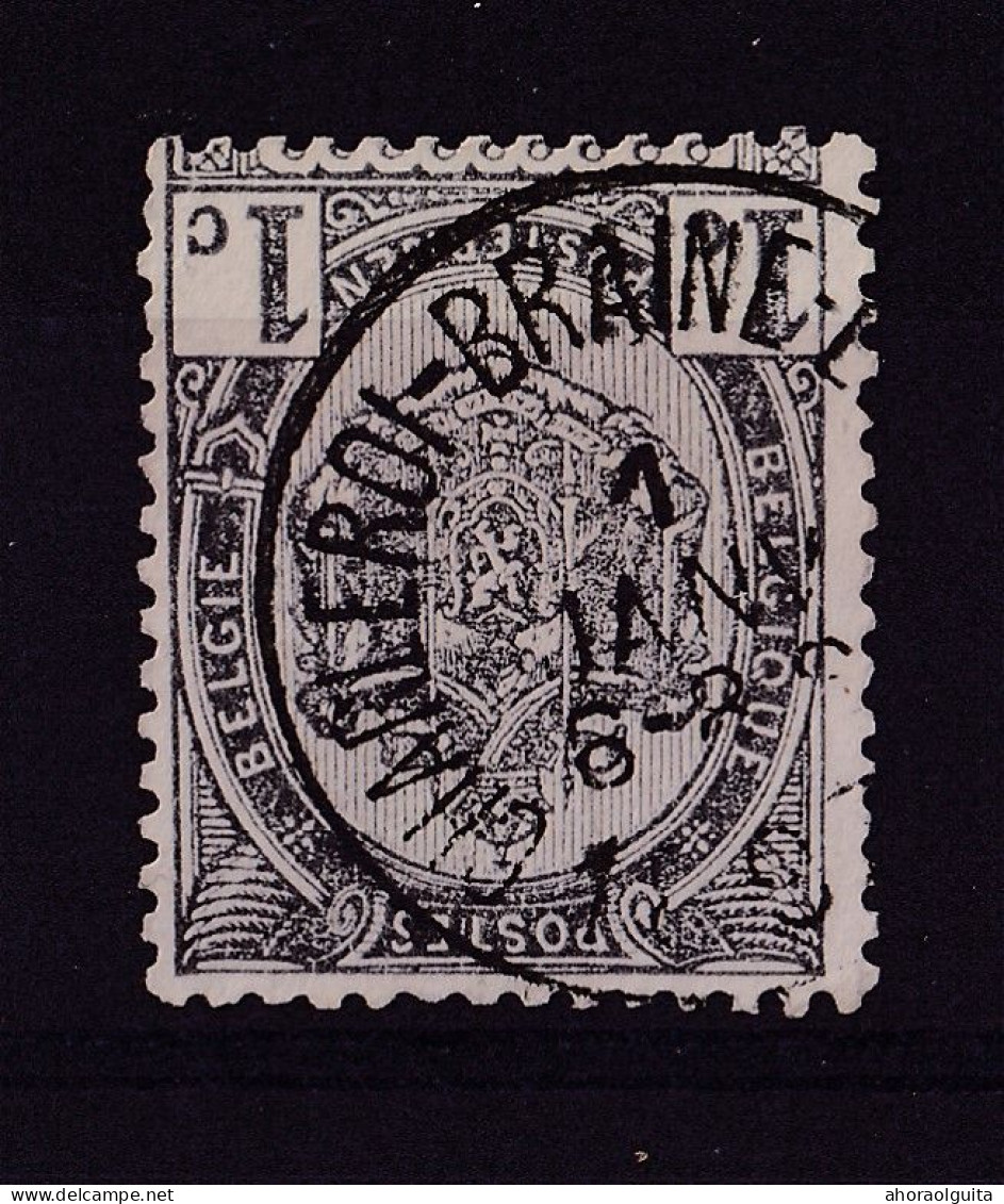 DDEE 329 -  TP Armoiries Cachet AMBULANT CHARLEROI - BRAINE LE COMTE 1897 - COBA 30 EUR - Ambulante Stempels
