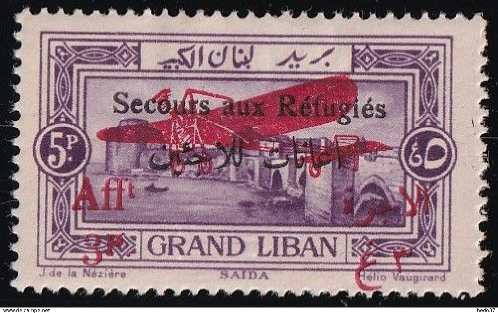 Grand Liban Poste Aérienne N°19 - Neuf * Avec Charnière - TB - Poste Aérienne