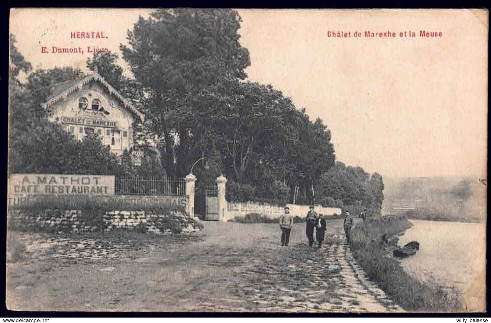 +++ CPA - HERSTAL - Chalet De Marexhe Et La Meuse - Café Restaurant   // - Herstal