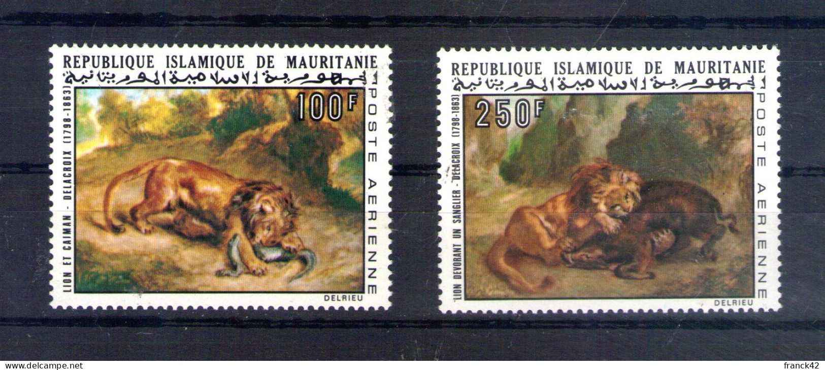 Mauritanie. Poste Aérienne. Tableaux De Delacroix - Mauritanie (1960-...)