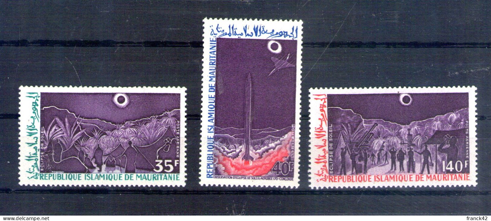 Mauritanie. Poste Aérienne. Observation D'éclipse Totale Du Soleil - Mauritanie (1960-...)