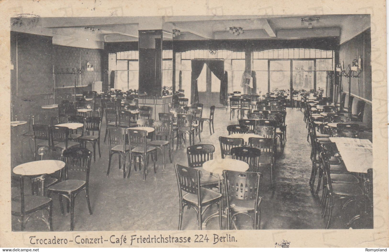 CARTOLINA  BERLIN,GERMANIA-TROCADERO-CONZERT-CAFE FRIEDRICHSTRASSE 224-VIAGGIATA 1914 - Friedrichshain