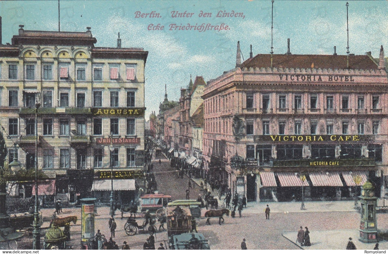 CARTOLINA  BERLIN,GERMANIA-UNTER DEN LINDEN-ECKE FRIEDRICHSTRASSE-NON VIAGGIATA - Friedrichshain