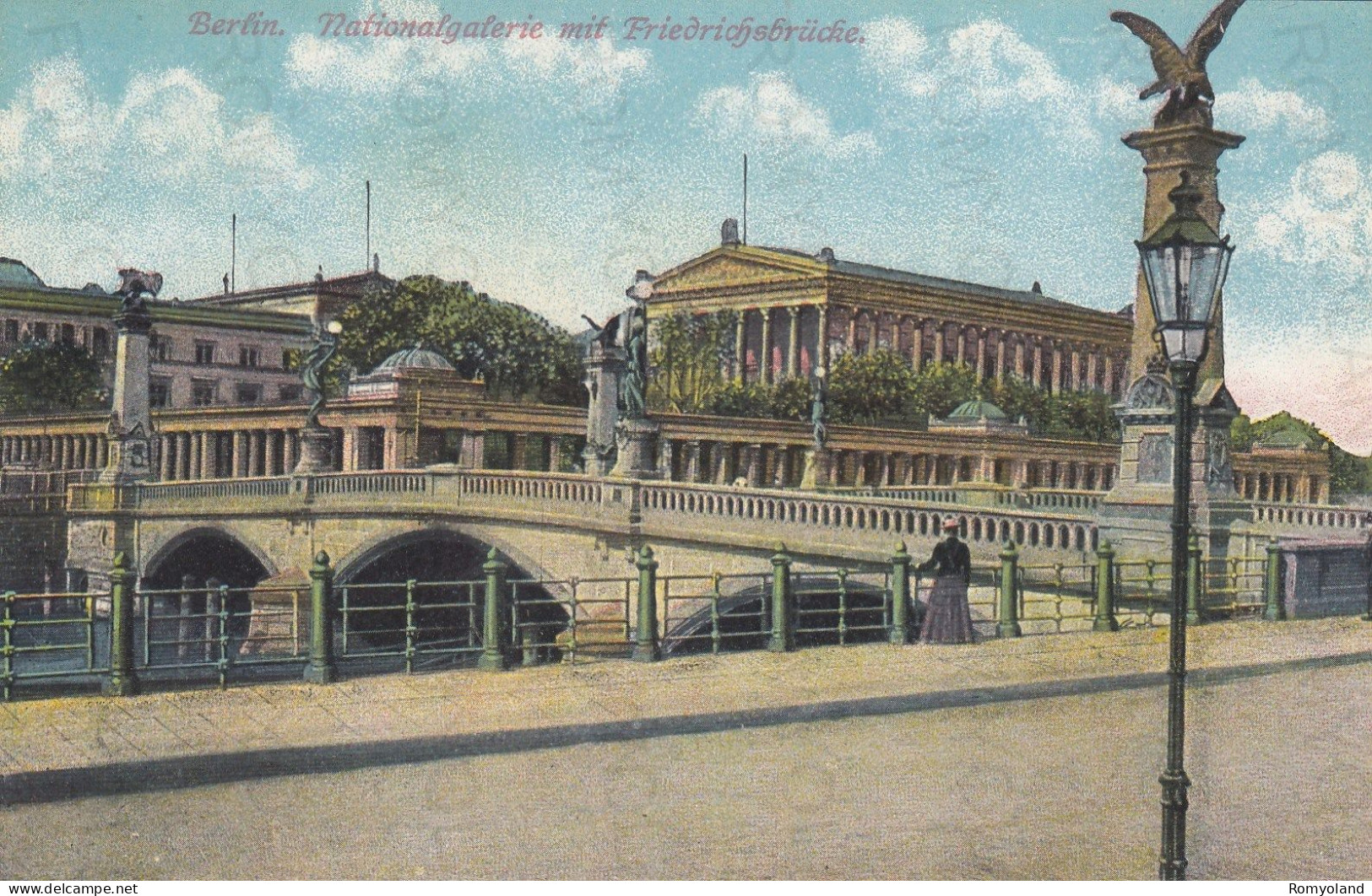 CARTOLINA  BERLIN,GERMANIA-NATIONALGALERIE MIT FRIEDRICHSBRUCKE-NON VIAGGIATA - Friedrichshain