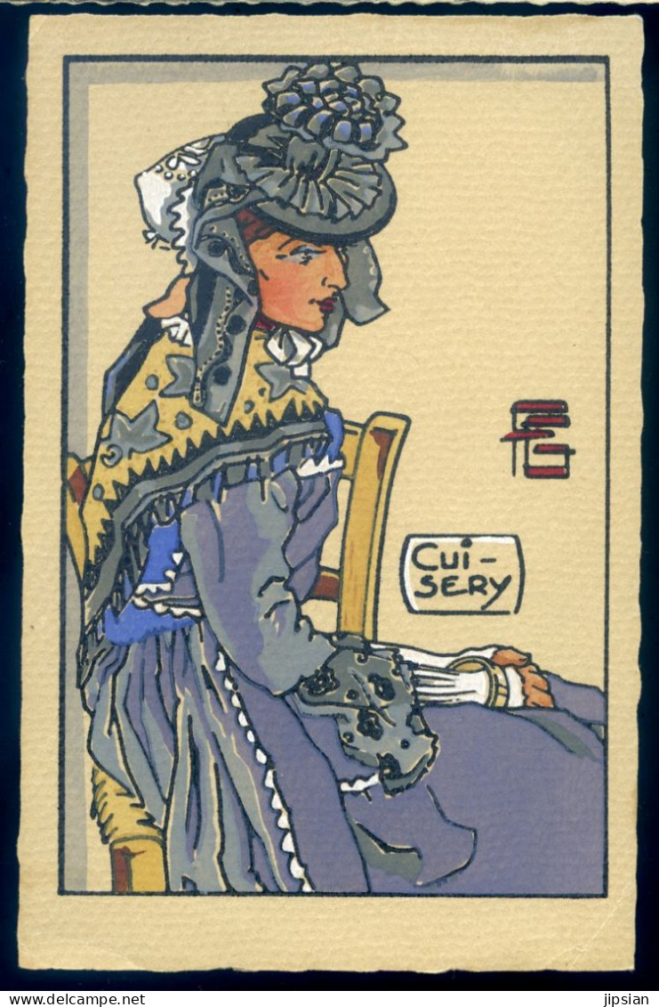 Cpa Illustrateur G. Geo Fourrier Cuisery  Jeune Fille Bresse Louhannaise -- éditeur Ets Artistiques Parisiens   LANR57 - Fourrier, G.