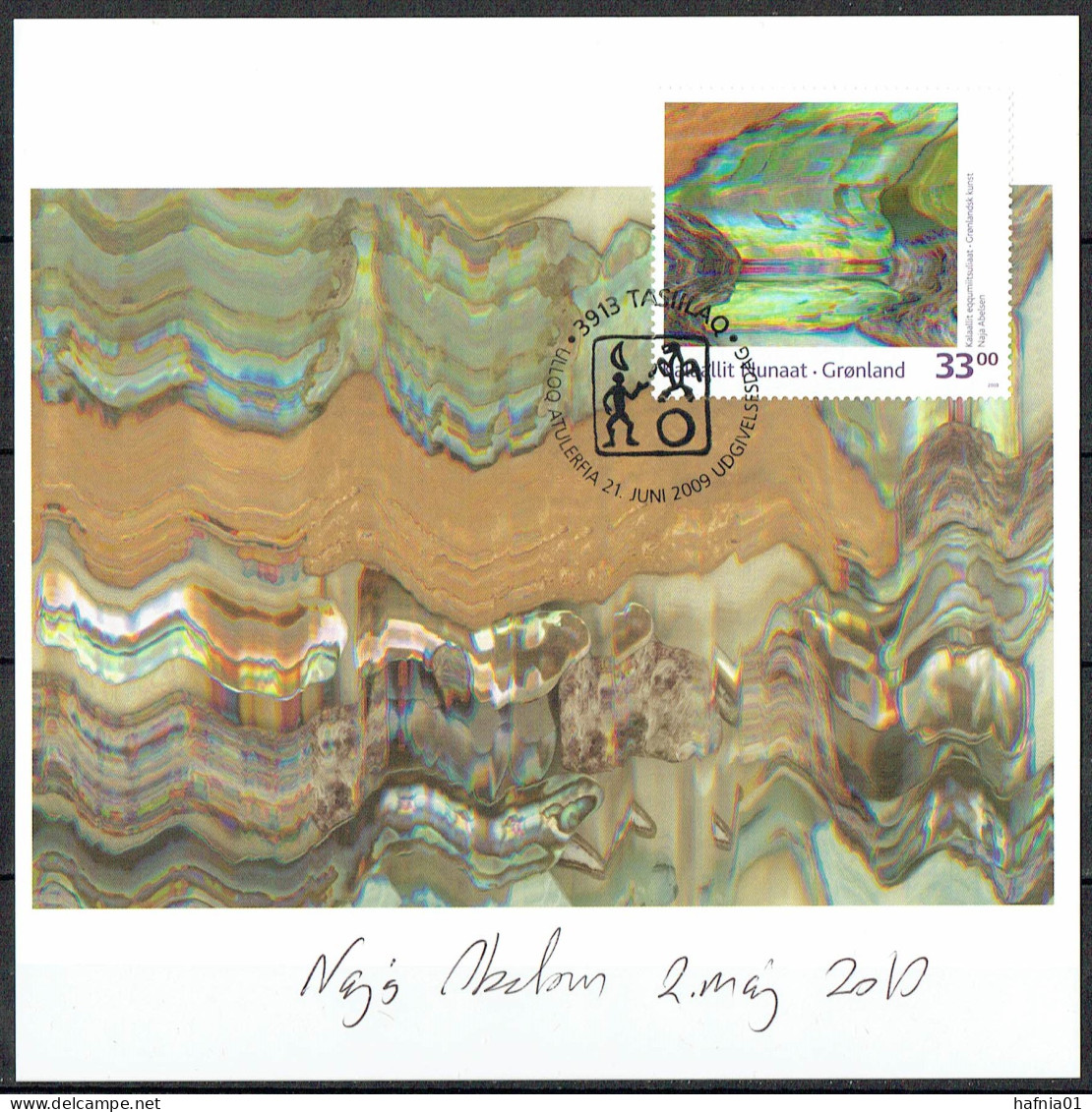 Greenland 2009. Modern Art. Michel  539  Maxi Card. Signed. - Cartes-Maximum (CM)