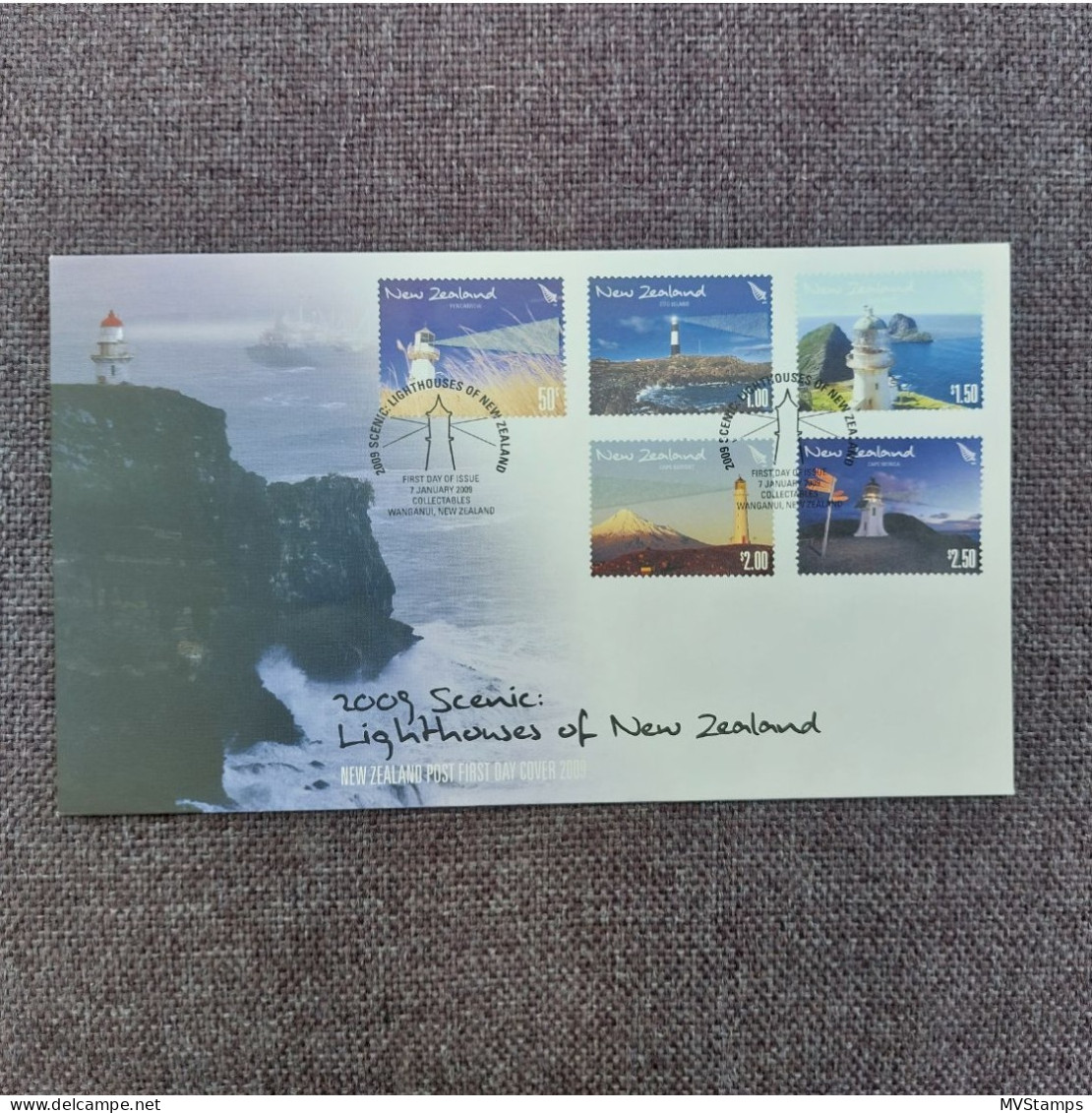 New Zealand 2009 Set Lighthouse Stamps ( Michel 2564/68) Used On FDC - Lettres & Documents