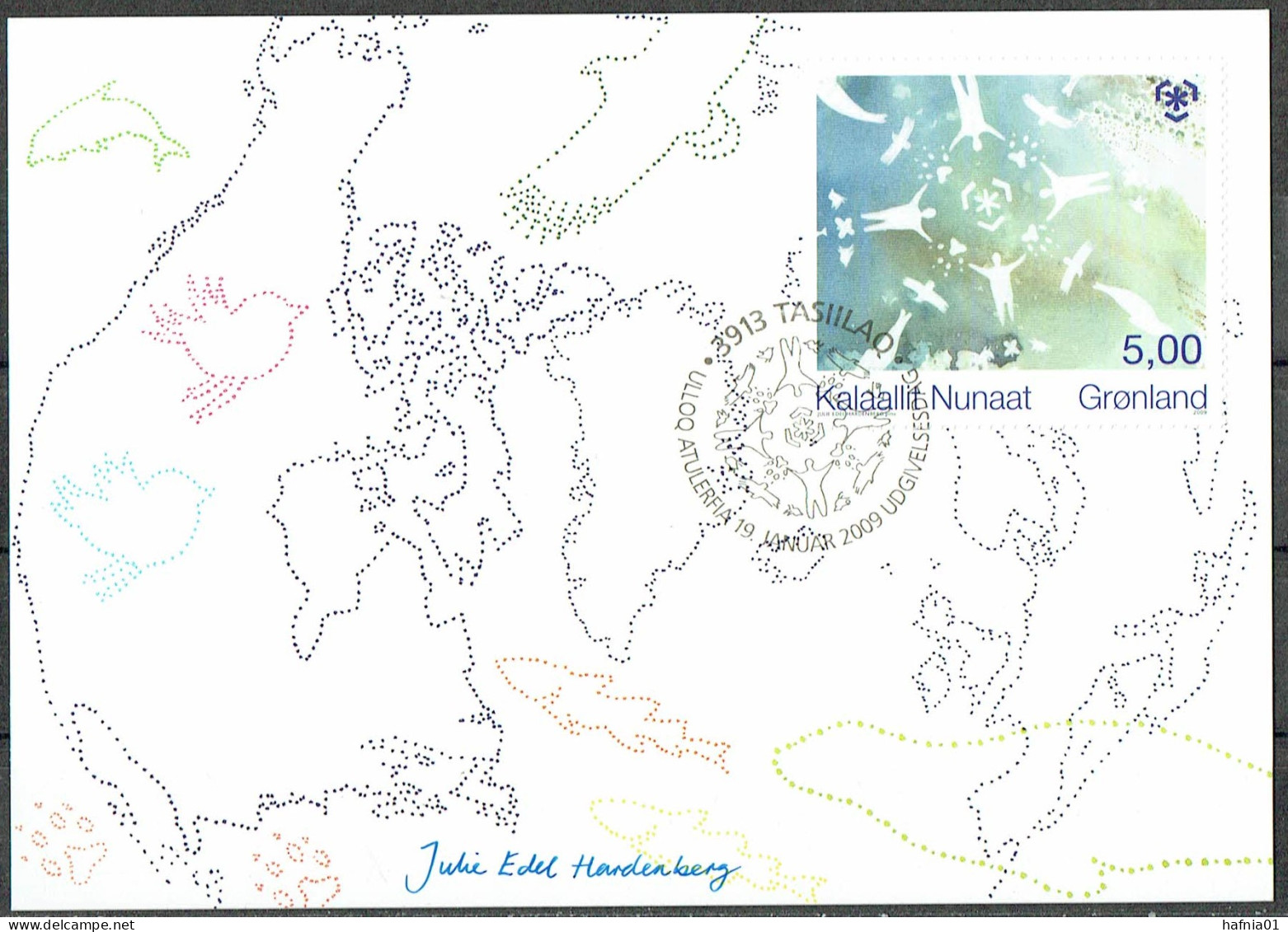 Greenland 2009.  Int. Campaign To Protect The Polar Regions. Michel 533  Maxi Card. Signed. - Cartoline Maximum