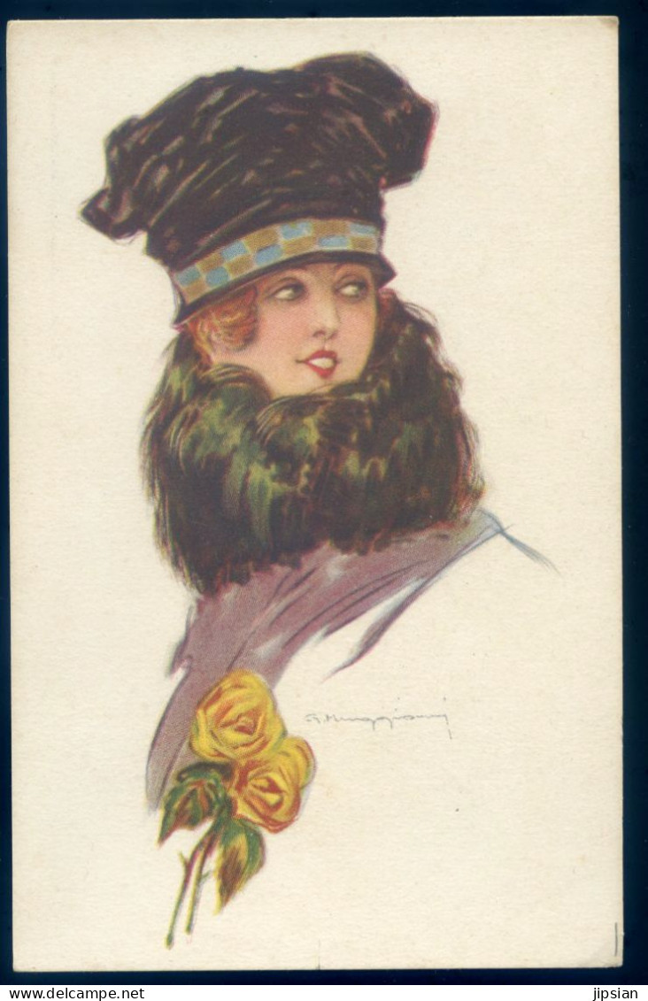 Cpa Illustrateur à Identifier ??? Femme Au Chapeau   LANR57 - Fourrier, G.