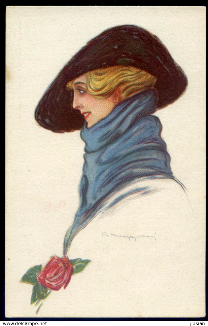 Cpa Illustrateur à Identifier ??? Femme Au Chapeau   LANR57 - Fourrier, G.